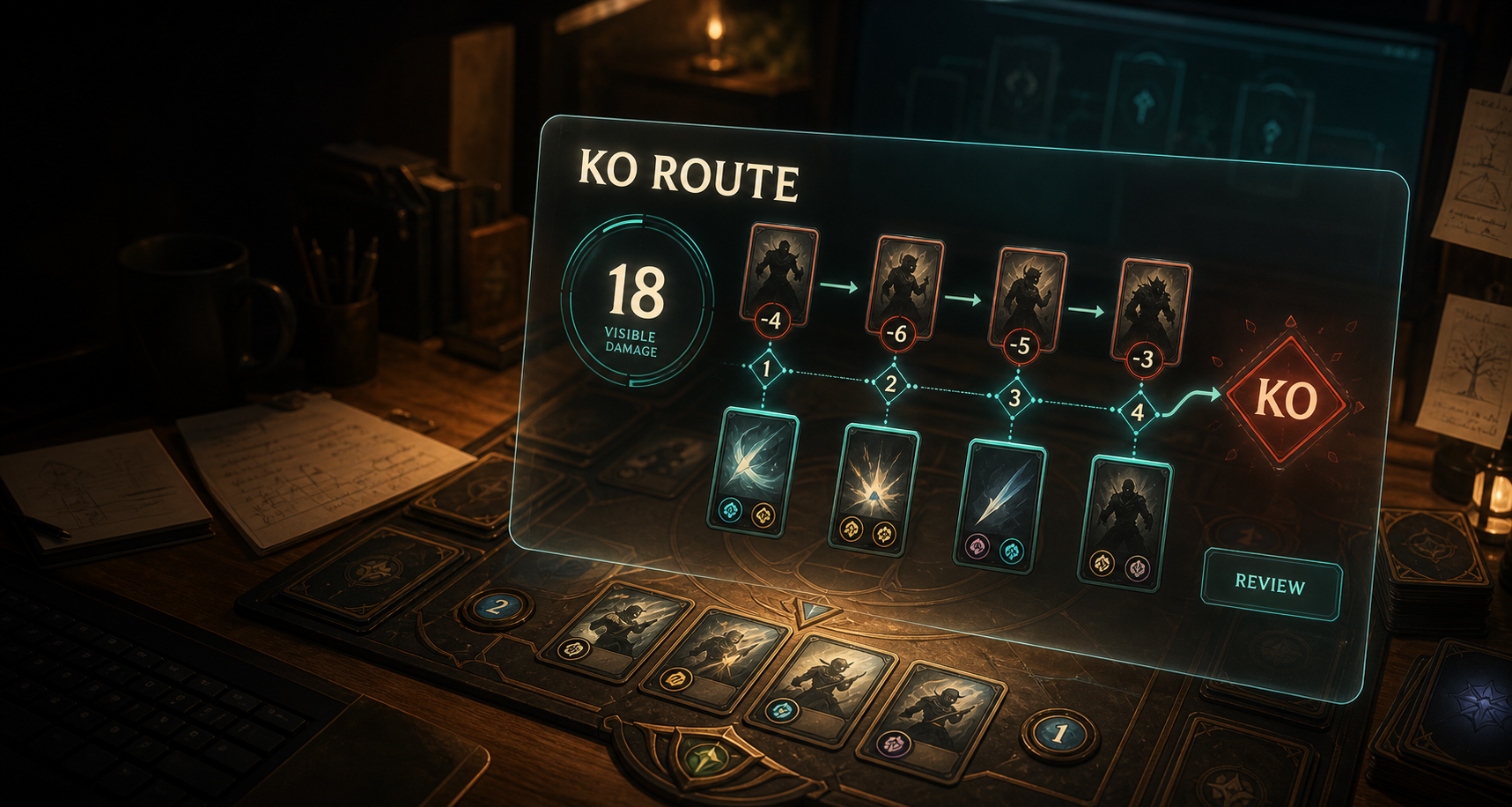 LethalCue KO route overlay concept